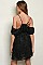 Cold Shoulder V-neck Babydoll dress - Pack of 3 Pieces