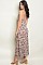 Sleeveless V-neck Leopard Print Tunic Maxi Dress - Pack of 6 Pieces