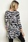 Zebra Animal Print Top - Pack of 6 Pieces