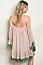 Long Bell Sleeve Cold Shoulder Scoop Neck Tunic Dress - Pack of 6 Pieces