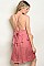 Sleeveless Lace up Detail Ruffled Tunic Dress - Pack of 6 Pieces