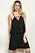 Sleeveless Lace up Detail Ruffled Tunic Dress - Pack of 6 Pieces