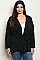 Plus Size Long Sleeves Navy Jacket - Pack of 6 Pieces