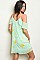 Short Sleeve Off The Shoulder Printed Tunic Dress - Pack of 6 Pieces
