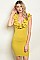 Sleeveless Scoop Neck Ruffled Bodycon Dress - Pack of 6 Pieces