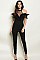 Halter Black Jumpsuit - Pack of 6 Pieces