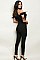 Halter Black Jumpsuit - Pack of 6 Pieces