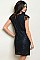 Short Cap Sleeve Round Neckline All Over Lace Tunic Dress - Pack of 6 Pieces