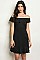Short Sleeve Off The Shoulder Ruffled Tunic Dress - Pack of 7 Pieces