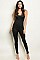 Sleeveless Scoop Neck Bodycon Jumpsuit - Pack of 6 Pieces