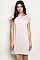 Short Cap Sleeve Round Neckline Lace Detail Tunic Dress - Pack of 6 Pieces