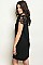 Short Cap Sleeve Round Neckline Lace Detail Tunic Dress - Pack of 6 Pieces