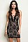 Sleeveless Lace Up Detail All Over Lace Dress - Pack of 6 Pieces