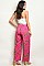 Lace Top Floral Print 2Tone Jumpsuit - Pack of 6 Pieces