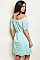 Short Sleeve Off The Shoulder Eyelet Tunic Dress - Pack 6 Pieces