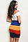 Short Sleeve Off The Shoulder Colorblock Dress - Pack of 6 Pieces