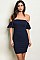Short Puff Sleeve Off The Shoulder Bodycon Dress - Pack of 6 Pieces