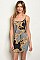 Sleeveless Scoop Neck Chain Print Bodycon Dress - Pack of 6 Pieces