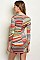 Long Sleeve V-neck Multi Colored Dress - Pack of 6 Pieces