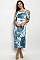 BLUE TYE DYE DRESS Midi Dress - Pack of 5 Pieces