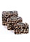 3-in-1 Leopard Printed Cosmetic Case