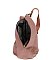 Faux Suede Sling Bag Backpack