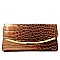 Patent Crocodile Embossed ACCENTED Wallet