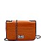 Small Crocodile Print Tun-lock Accent Boxy Cross Body