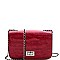 Small Crocodile Print Tun-lock Accent Boxy Cross Body