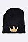 Trendy Sequin Crown Iconic Patch Beanie LA-MKH3514A