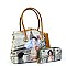 Michelle Obama Jewel-Top Dressy Frame Satchel Handbag Wallet SET