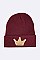 Trendy Sequin Crown Iconic Patch Beanie LA-MKH3514A