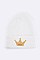 Trendy Sequin Crown Iconic Patch Beanie LA-MKH3514A