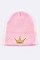 Trendy Sequin Crown Iconic Patch Beanie LA-MKH3514A