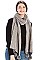 PLEATED CHENILLE POM POM SCARF
