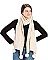 PLEATED CHENILLE POM POM SCARF