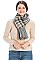 PLEATED PLAID PATTERN SCARF