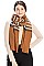 PLEATED PLAID PATTERN SCARF