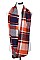 PACK OF 12 CHIC PLAID PATTERN INFINITY SCARVES