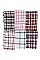 PACK OF 12 ASSORTED FASHION PLAID PATTERN INFINITY SCARVES