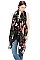 FLORAL PRINT LONG WIDE SCARF