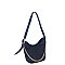 Chevron Embossed Chain Link Bucket Shoulder Bag Hobo