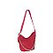 Chevron Embossed Chain Link Bucket Shoulder Bag Hobo