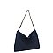 Chevron Embossed Chain Strap Shoulder Bag Hobo