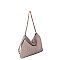 Chevron Embossed Chain Strap Shoulder Bag Hobo