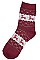 PACK OF 12 CUTE REINDEER CHRISTMAS THEME SOCKS
