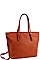 CHIC TEXTURED PU LEATHER FASHION DESIGNER SHOPPER BAG JYCTD-0013