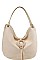 TRENDY TEXTURED PU LEATHER TASSEL HOBO BAG JYCTD-0017