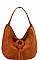 TRENDY TEXTURED PU LEATHER TASSEL HOBO BAG JYCTD-0017