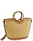 FASHIONABLE BAMBOO HANDLE WEAVE HANDBAG  JYCTDX-0002